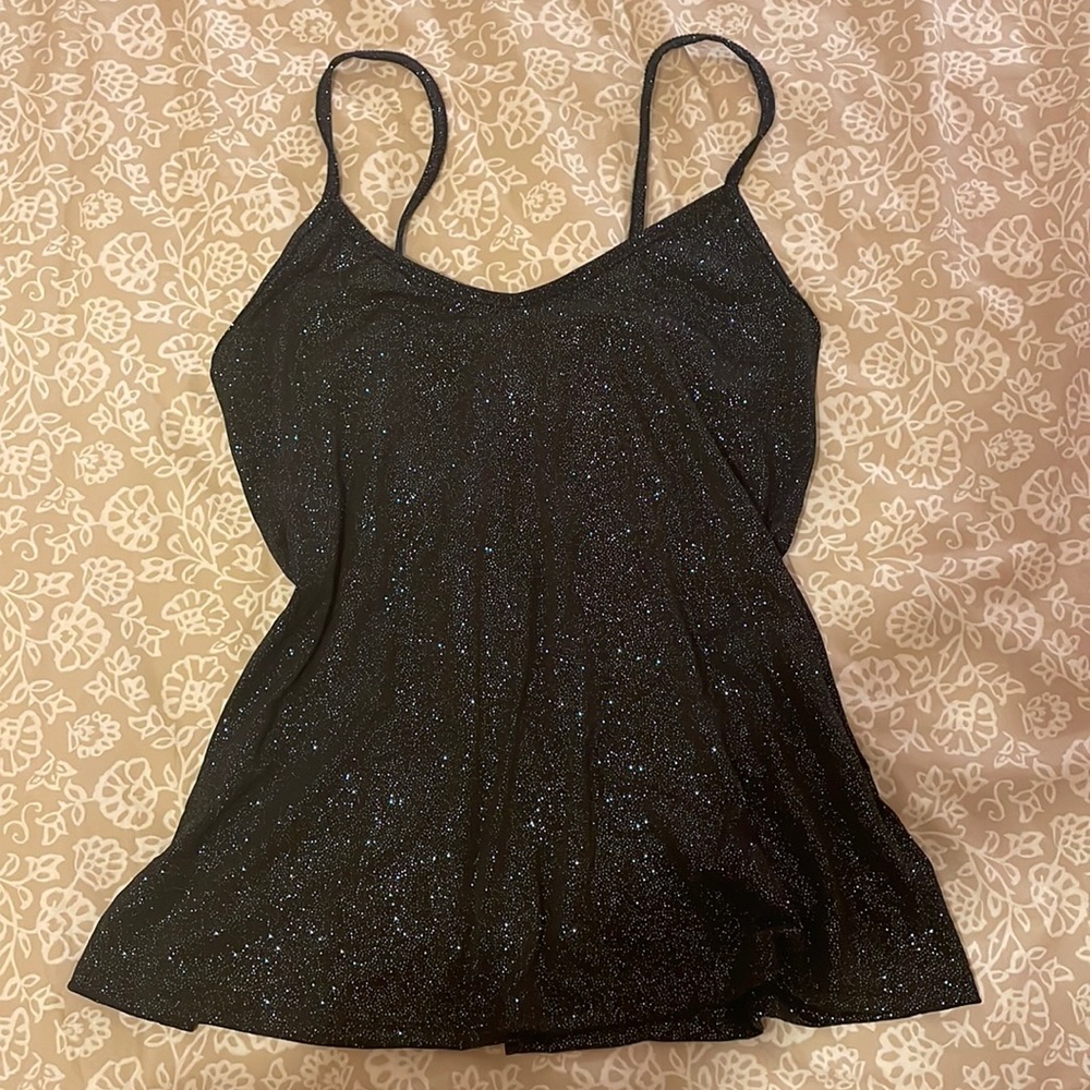 Ana Cabana Black Sequined Tank